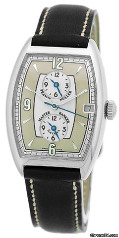 Franck Muller Gent's 18K White Gold Master Banker Havana Strapwatch watches
