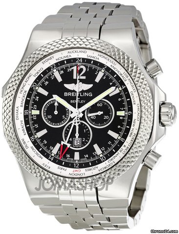 Breitling Bentley GMT Black Dial Automatic Mens Watch A4736212-B919SS watches