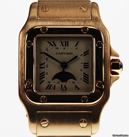 Cartier 18K Y/G SANTOS GALBEE MOONPHASE - watches