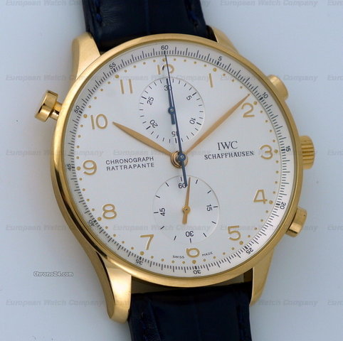 IWC Portuguese Chronograph Rattapante 18K Rose Gold w/Deployant Buckle watches