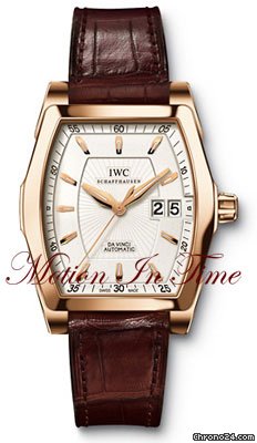 IWC DA VINCI AUTOMATIC ROSE GOLD ON BROWN STRAP - RARE watches