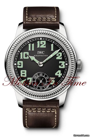 IWC Pilots Watch Hand-Wound "Vintage" Stainless Steel Black Dial watches