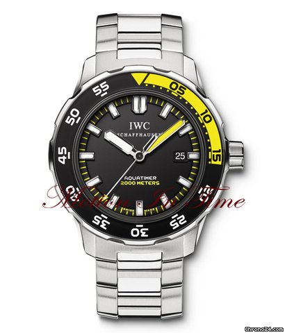 IWC Aquatimer Automatic 2000 Steel on Bracelet, Black Dial watches