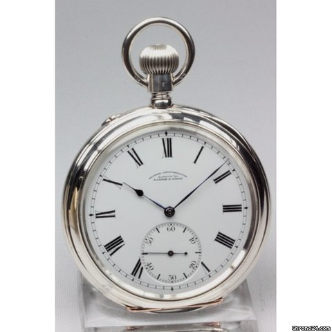 A. Lange & Sohne , DUF, offene Silber-Beobachtungstaschenuhr watches