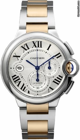 Cartier Ballon Bleu Extra Large Steel/Gold Chronographe watches