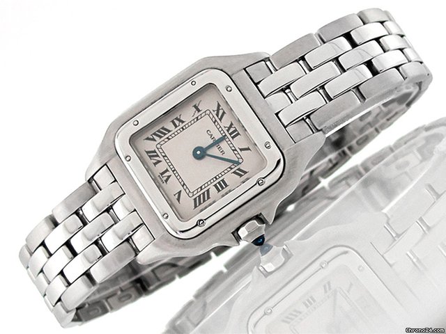 Cartier Damen Cartier "PANTHERE" Edelstahl Quarz watches