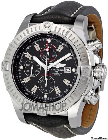 Breitling Super Avenger Black Dial Chronograph Mens Watch A1337011-B907BKLD watches