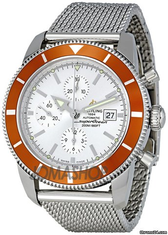 Breitling Superocean Heritage Chronograph Silver Dial Automatic Mens Watch A1332033-G698SS watches