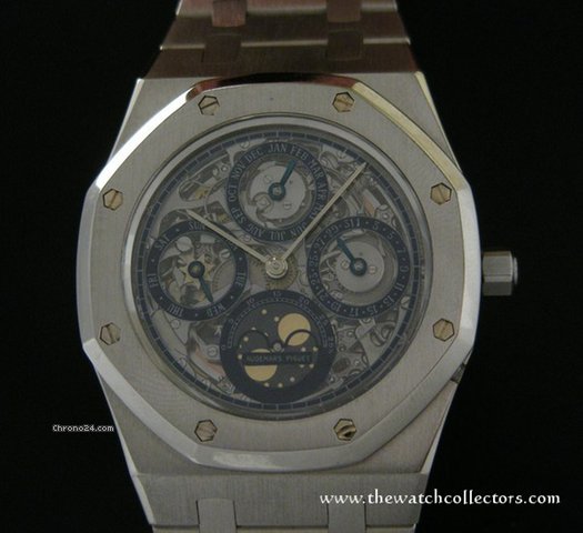 Audemars Piguet Royal Oak Platinum Perpetual Calendar Skeleton Ref.25636 PT Full Set watches