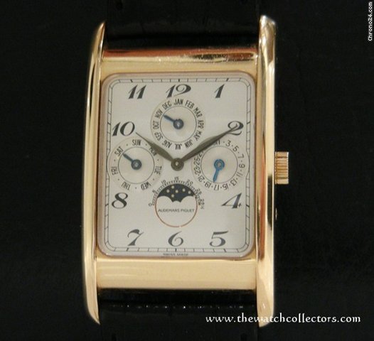 Audemars Piguet Rare Square Perpetuel Calendar in Pink Gold "Ref.25682-0-0002-02. Full Set watches