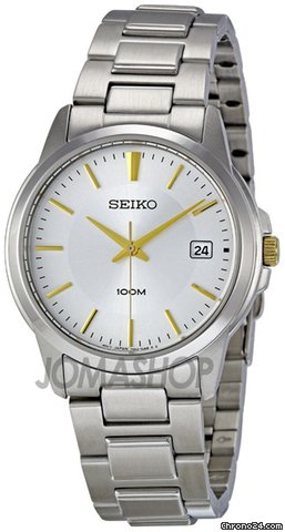 Seiko Silver Dial Stainless Steel Mens Watch SGEF53 watches