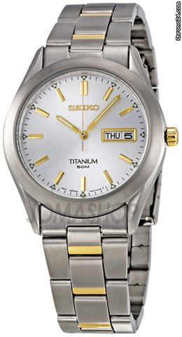 Seiko Silver Dial Titanium Mens Watch SGG603 watches