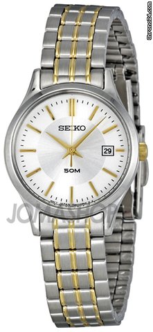 Seiko Two-tone Stainles Steel Silver Dial Ladies Watch SXDC39 watches