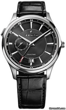 Zenith Elite Captain Dual Time Stainless Steel watches