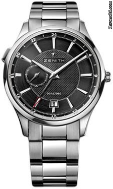 Zenith Elite Captain Dual Time Stainless Steel watches