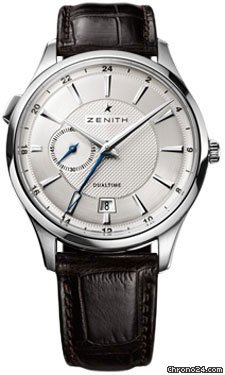 Zenith Elite Captain Dual Time Stainless Steel watches