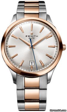 Zenith Elite Captain Central Second Stainless Steel and Rose Gold watches