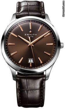 Zenith Elite Captain Central Second Stainless Steel watches