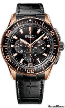 Zenith El Primero Stratos Flyback Black Alchron and Rose Gold watches