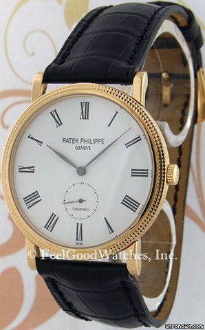 Replica Patek Philippe 5119J Calatrava, Yellow Gold, Tiffany Dial Watch