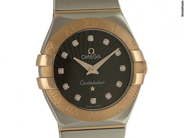 Omega Constellation Lady Stahl/Rosegold Diamond 27mm watches