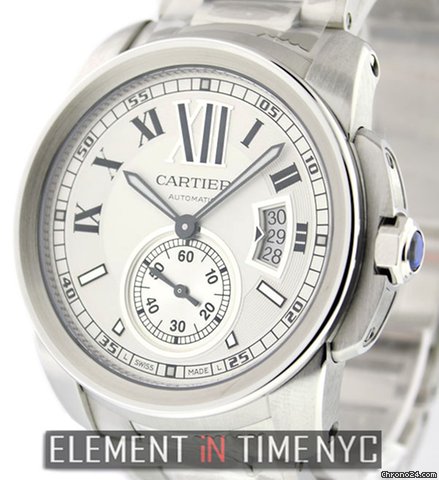 Cartier Calibre Stainless Steel Silver Dial NIB watches
