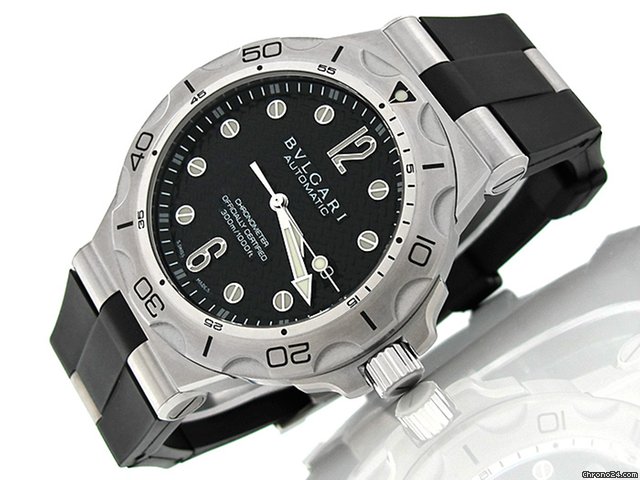 Bulgari Herren "DIAGONO PROFESSIONAL" Edelstahl Automatik watches
