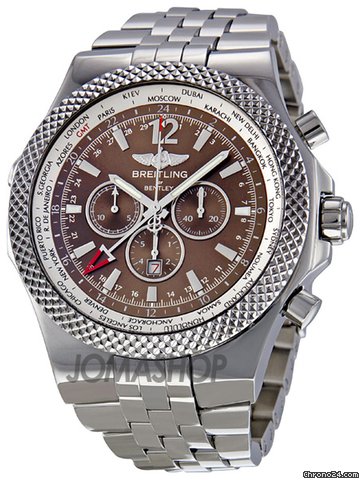 Breitling Bentley GMT Bronze Dial Stainless Steel Mens Watch A4736212-Q554SS watches