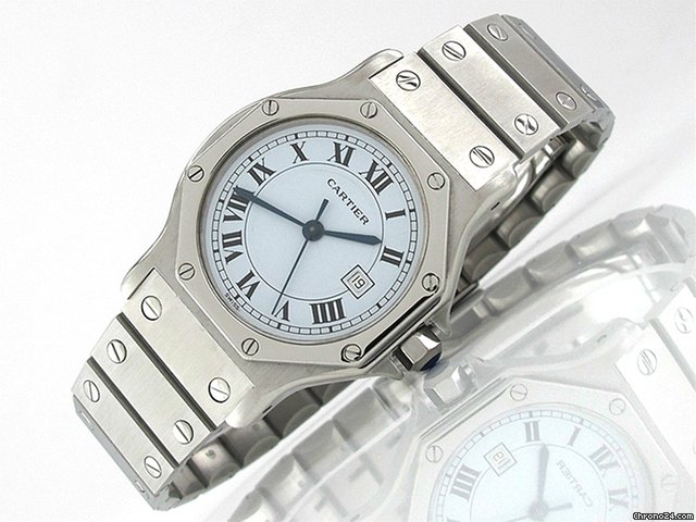 Cartier Damen "SANTOS" Edelstahl Automatik watches