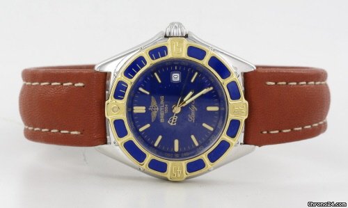 Breitling Lady J Stahl Gold mit Lederband watches
