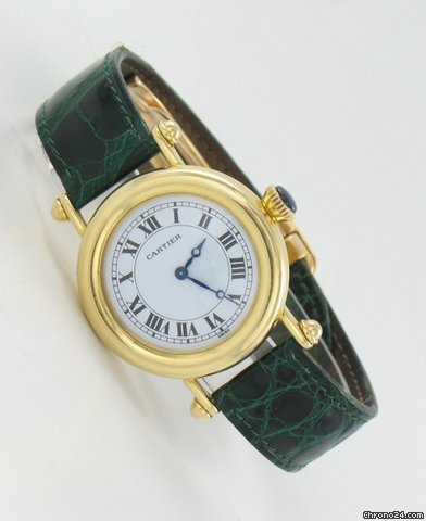 Cartier 18k Gelbgold Damenuhr watches