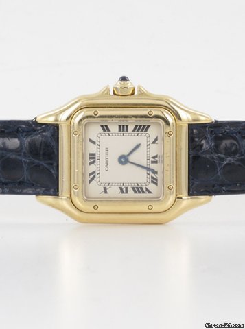 Cartier Panthere Damenuhr in 18k Gelbgold mit Lederband watches