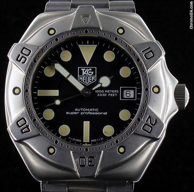 TAG Heuer Super Professional 1000m SS watches