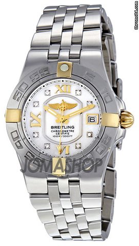 Breitling Galactic 30 Mother Of Pearl Diamond Dial Ladies Watch B1340L2-A680SS watches