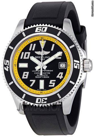 Breitling Superocean Black and Yellow Dial Mens Watch A1736402-BA32BKPT watches