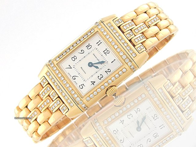 Jaeger-LeCoultre Damen "REVERSO DUO FACE" 750/- Gelbgold Handaufzug watches