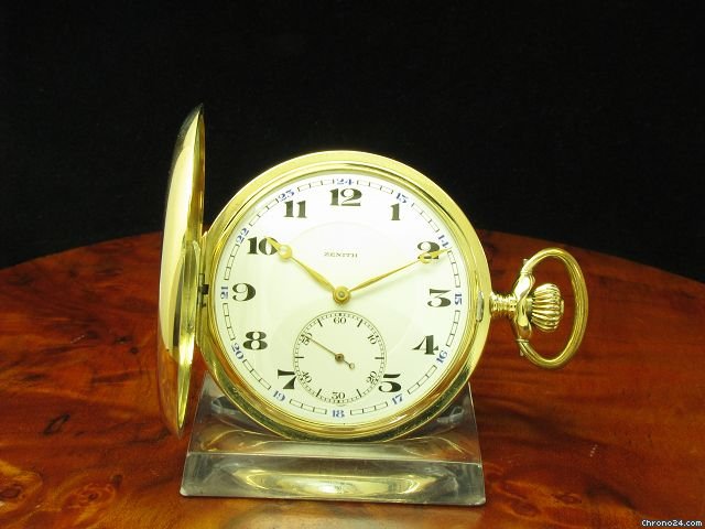 Zenith 14kt Gold Savonette Taschenuhr watches