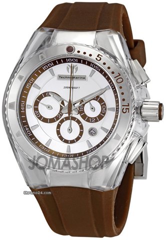 Technomarine Cruise Mirror Chocolate Brown Rubber Strap Chronograph Unisex Watch 110068 watches