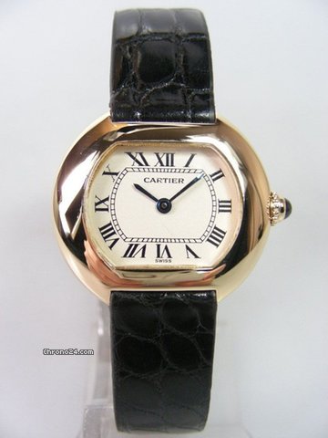 Cartier Elipse complet or jaune et crocodile boucle deployante watches