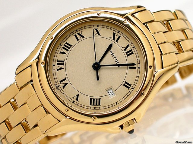 Cartier "COUGAR" TOP ZUSTAND 18K/750 Gelbgold, 110,80 g watches