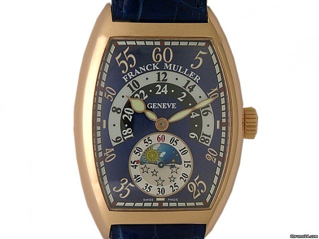 Franck Muller Cintree Curvex Double Retrograde Jour et Nuit Rosegold 50x36mm watches