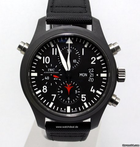 IWC Doppelchrono Top Gun wie neu mit B+P 12-2009 EU watches