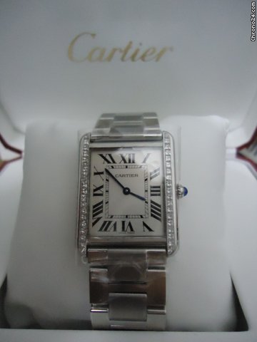 Cartier Tank Solo set with 38 Natural Diamonds watches