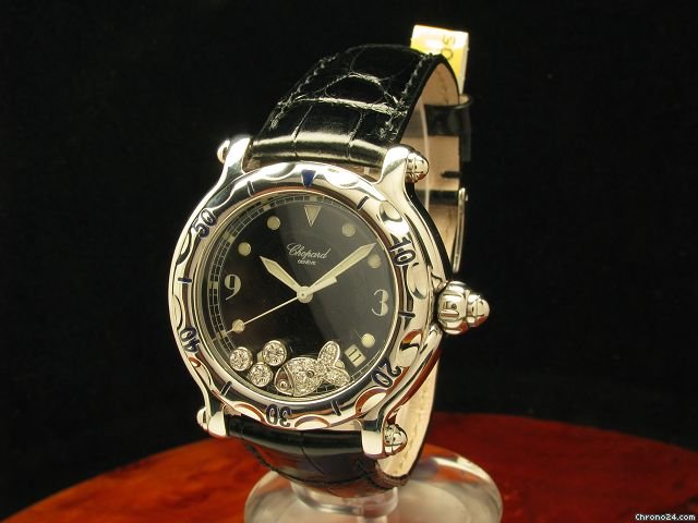 Replica Chopard Happy Sport Fish Edelstahl Damenuhr Mit Diamanten / Diamantbesatz Watch
