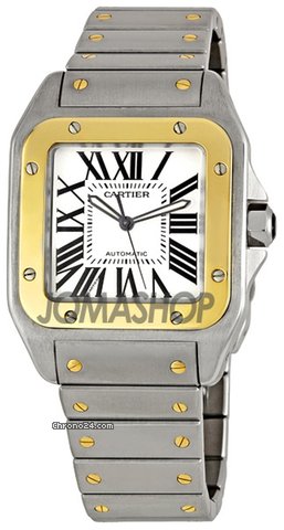 Cartier Santos 100 Extra Large 18kt Yellow Gold and Steel Mens Watch W200728G watches