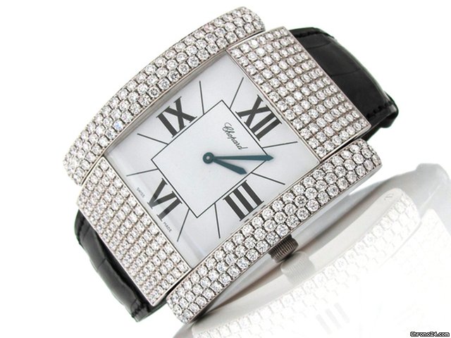 Chopard Damen "MONTRE LA STRADA" 750/- Weissgold Quarz watches