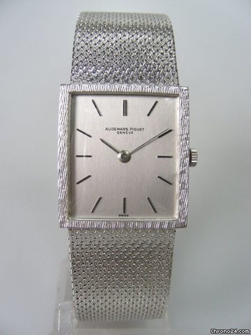 Audemars Piguet Classique rectangulaire complet or blanc watches