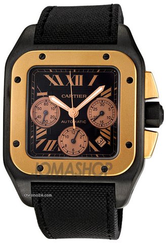 Cartier Santos 100 Carbon Extra Large Mens Watch W2020004 watches