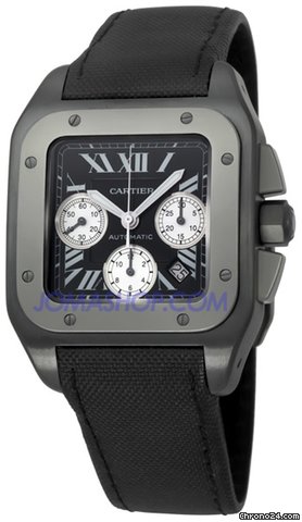 Cartier Santos 100 Carbon Titanium and Steel Extra Large Watch W2020005 watches