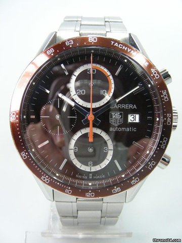 TAG Heuer Carrera chronographe Calibre 16 complet acier plus bracelet en cuir boucle deployante watches